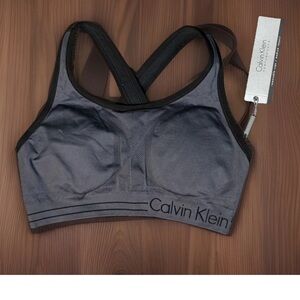 Calvin Klein performance Charcoal Sports Bra Large NWT padded